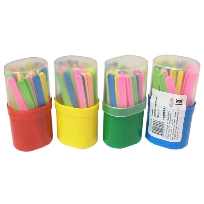 Счетные палочки 40шт СТАНДАРТ в пенале, НР-4564