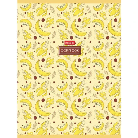 Тетрадь А5, 96 л., HATBER, скоба, клетка, обложка картон, "Good food",