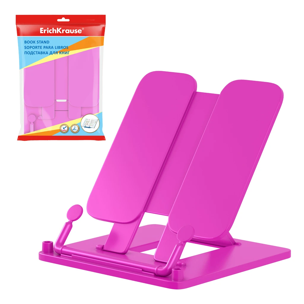 Подставка для книг пластиковая Erich Krause® Caribbean Sunset, маджента Подставка для книг пластиковая Erich Krause® Caribbean Sunset, маджента