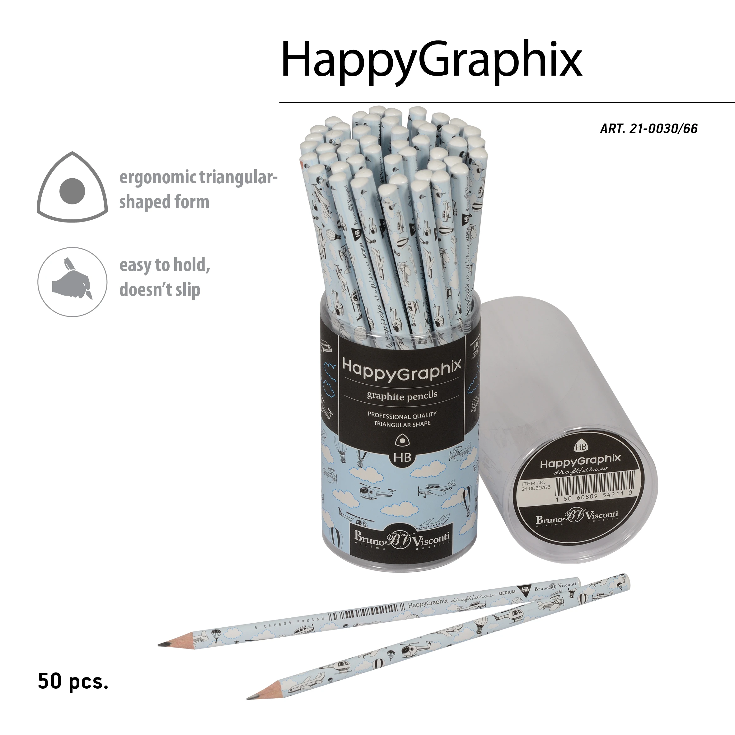 КАРАНДАШ ЧЕРНОГРАФИТОВЫЙ "HappyGraphix. Самолетики. Паттерн" НВ КАРАНДАШ ЧЕРНОГРАФИТОВЫЙ "HappyGraphix. Самолетики. Паттерн" НВ