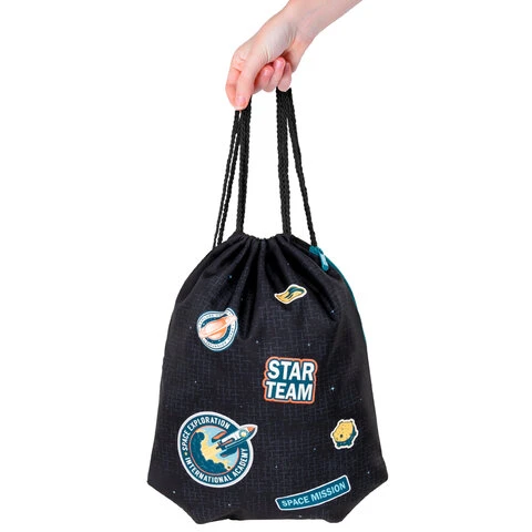 Мешок для обуви BRAUBERG PREMIUM, карман, подкладка, светоотражающие элементы,