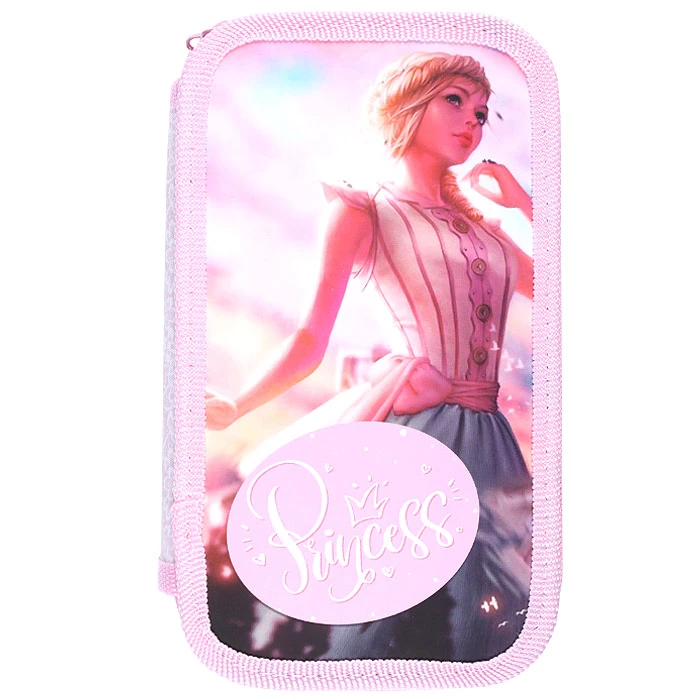 Пенал 1отдел. SOFT 190*115мм тканевый торец Purple Princess Пенал 1отдел. SOFT 190*115мм тканевый торец Purple Princess