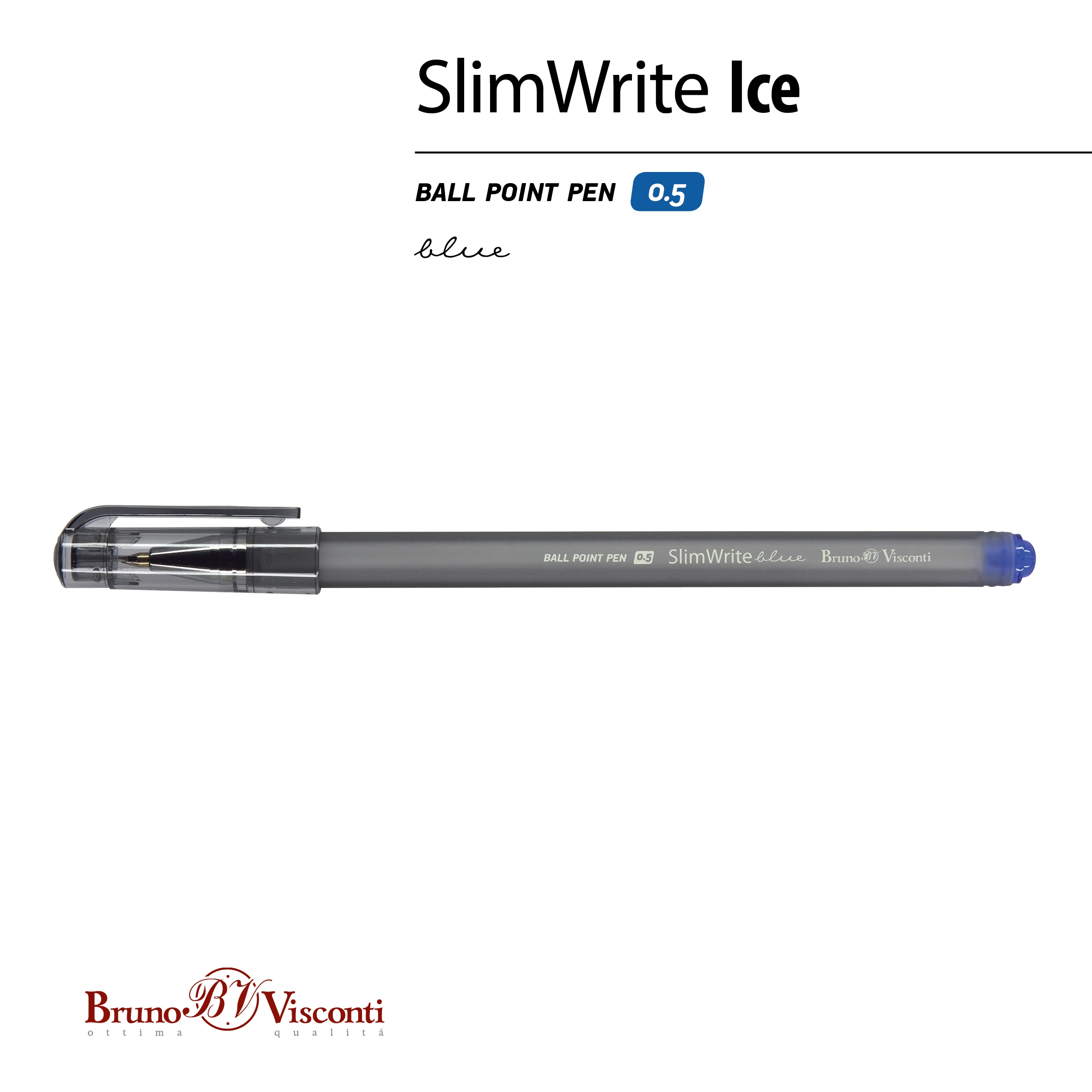 РУЧКА "SlimWrite Ice" ШАРИКОВАЯ 0.5 ММ, СИНЯЯ РУЧКА "SlimWrite Ice" ШАРИКОВАЯ 0.5 ММ, СИНЯЯ
