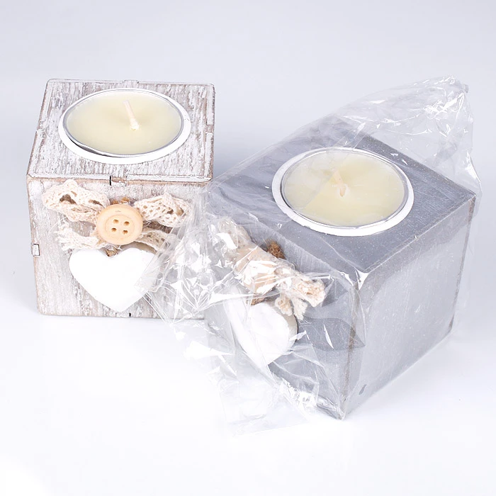 Свеча "шайба" в деревянном кубе с декором "Сердечко" ассорти Свеча "шайба" в деревянном кубе с декором "Сердечко" ассорти