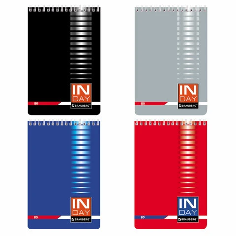 Блокнот А5, 80 л., гребень, мелованный картон обложка, клетка, BRAUBERG, Блокнот А5, 80 л., гребень, мелованный картон обложка, клетка, BRAUBERG,