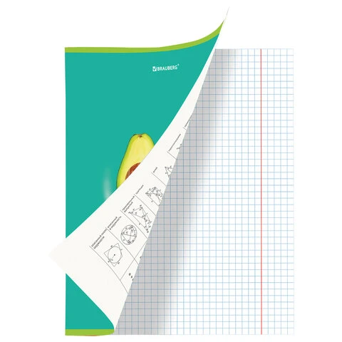 Тетрадь предметная "AVOCADO" 48 л., глянцевый лак, ГЕОМЕТРИЯ, клетка,