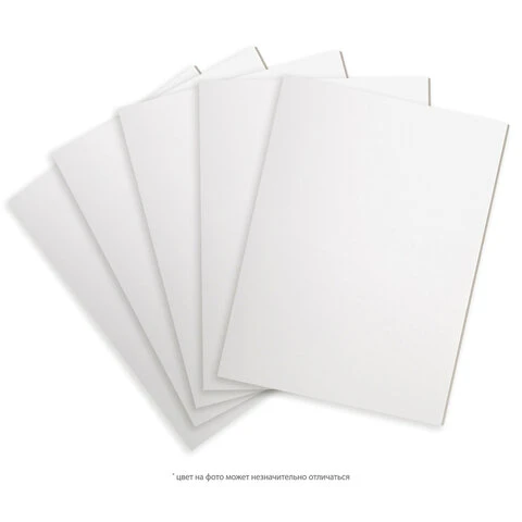 Пенокартон матовый, 70х100 см, толщина 10 мм, белый, КОМПЛЕКТ 5 листов,