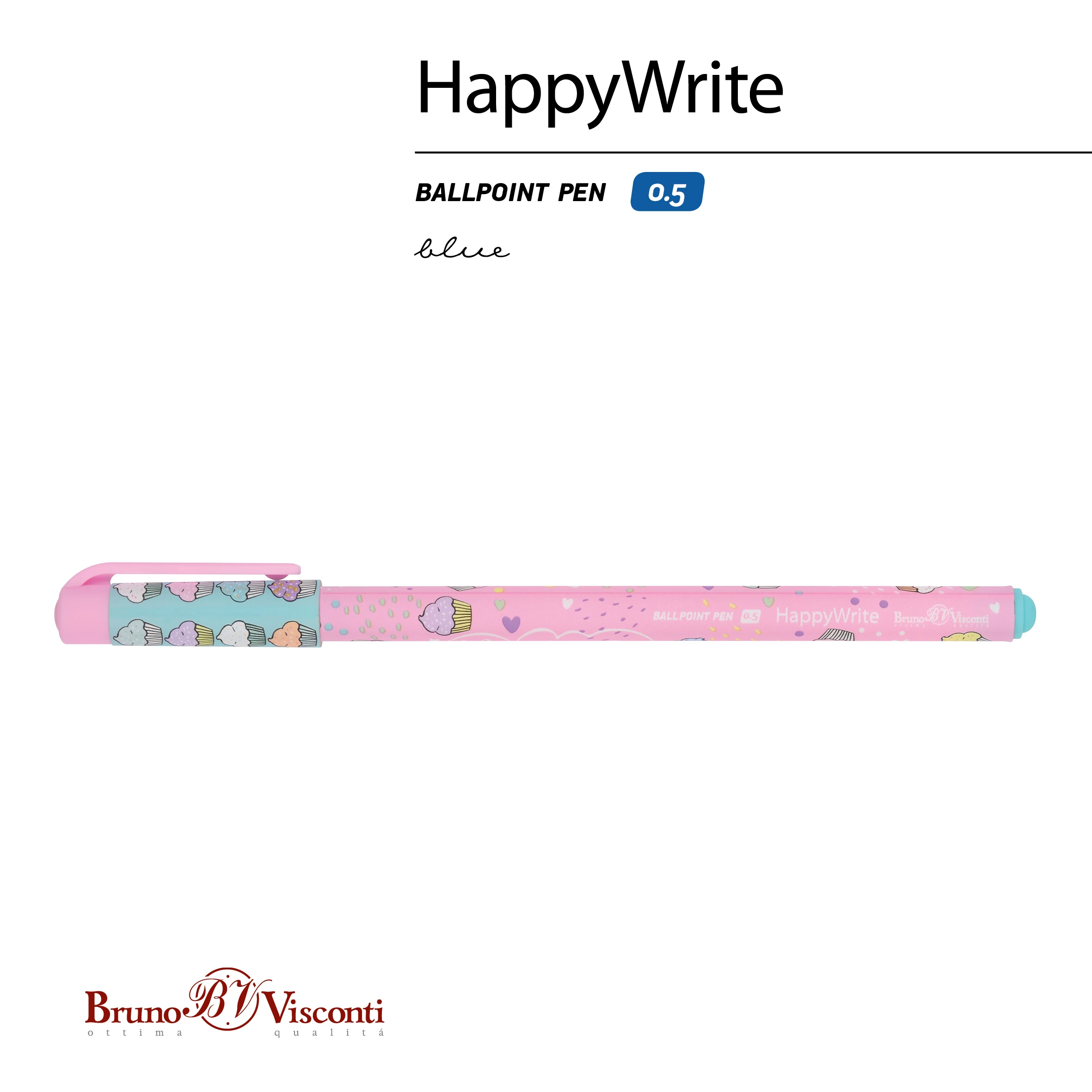 РУЧКА "HappyWrite. My Sweet. Капкейки" 0.5 ММ, СИНЯЯ РУЧКА "HappyWrite. My Sweet. Капкейки" 0.5 ММ, СИНЯЯ