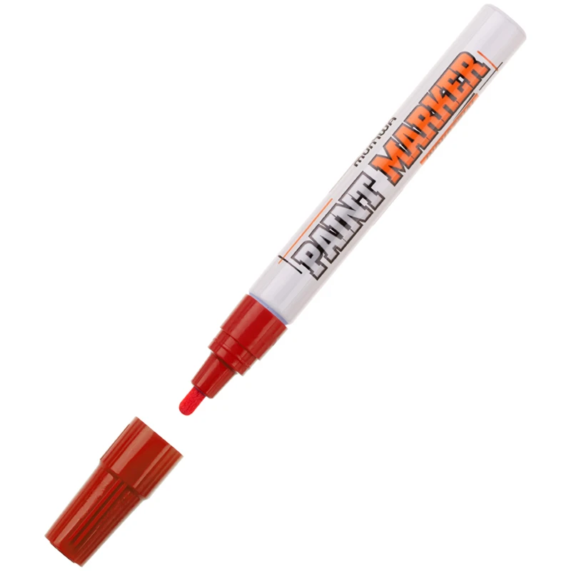 Маркер-краска MunHwa "Industrial" красный, 4мм, нитро-основа, для