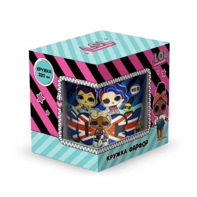 Кружка 220 мл L.O.L. ABCD   (Л.О.Л. АБЦД) в под. уп., фарфор