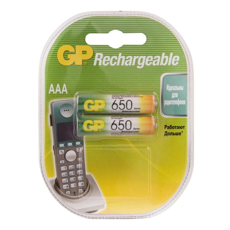 Аккумулятор GP AAA (HR03) 650mAh 2BL. GP 65AAAHC-2DECRC2 Аккумулятор GP AAA (HR03) 650mAh 2BL. GP 65AAAHC-2DECRC2