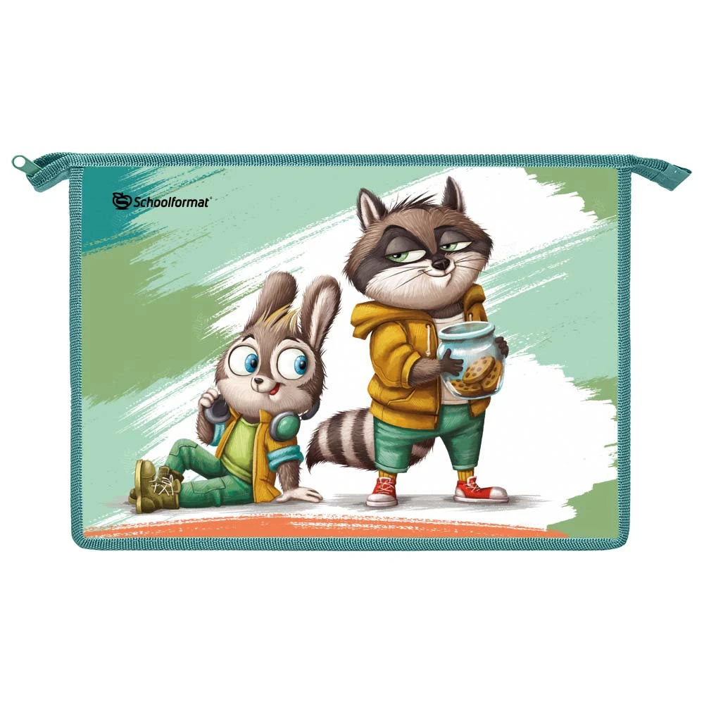 Папка для труда А4 Schoolformat ВЕСЕЛЫЕ ЗВЕРЯТА 325х230х100 картон, полиэстер