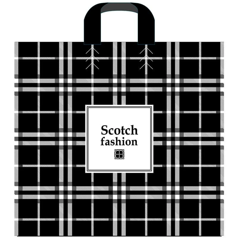 Пакет с петлевой ручкой Артпласт "Scotch fashion", 40*40+5 (100).