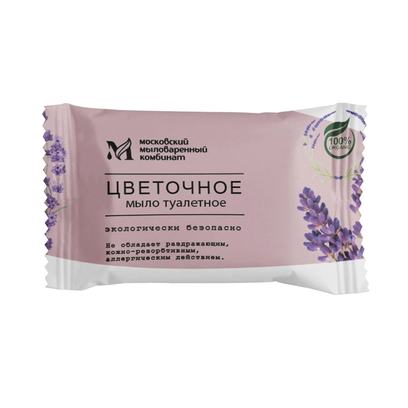 Мыло туалетное Цветочное в цвет. обертке флоупак 100гр. МКТУ1321
