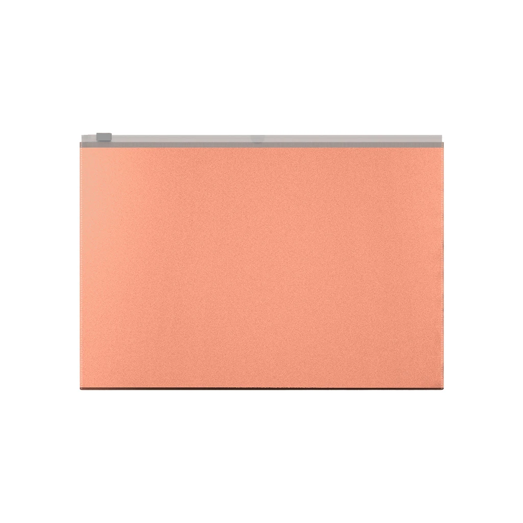 Zip-пакет пластиковый Erich Krause® Matt Powder, A4, персиковый (в пакете по 12
