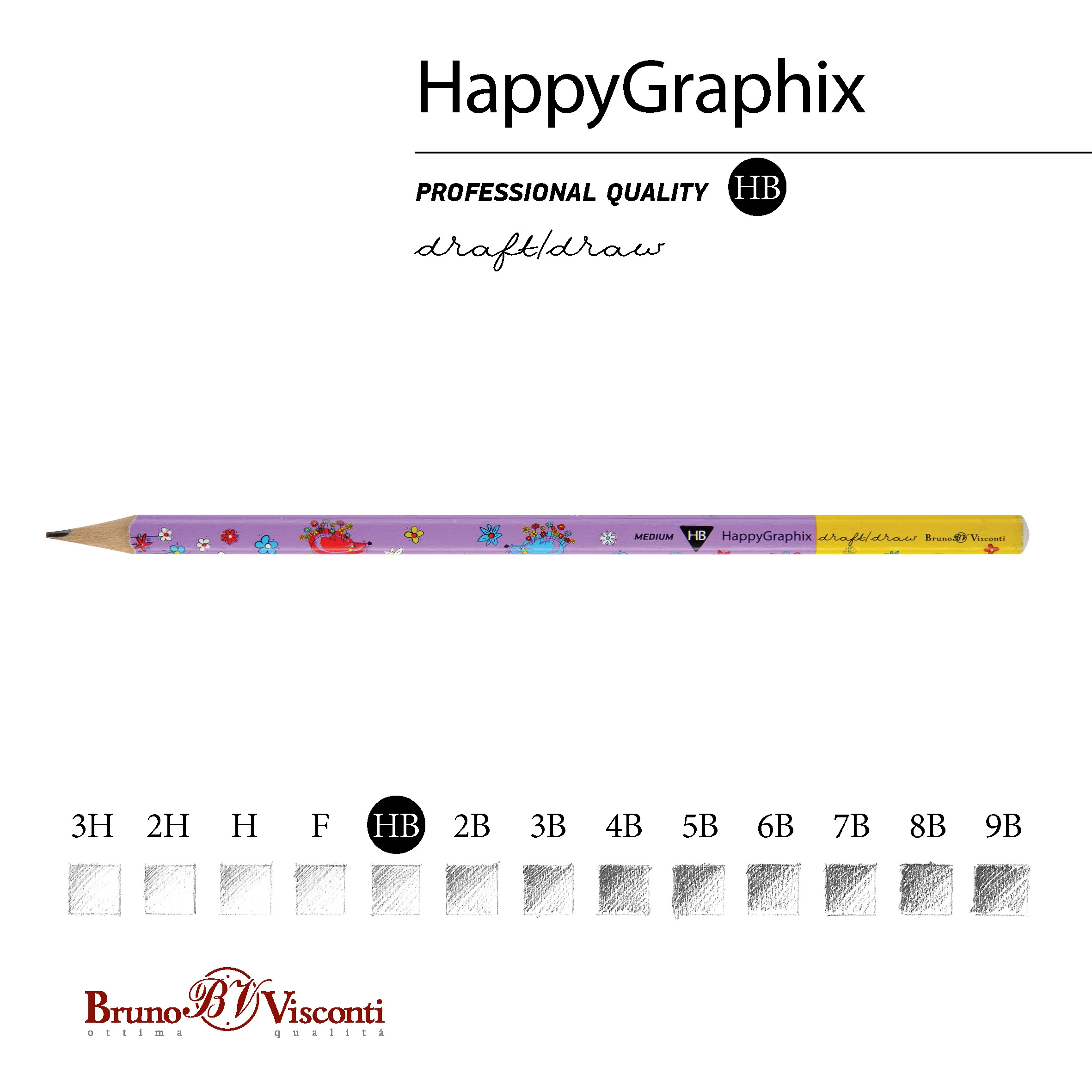 КАРАНДАШ ЧЕРНОГРАФИТОВЫЙ "HappyGraphix" ЕЖИКИ НВ КАРАНДАШ ЧЕРНОГРАФИТОВЫЙ "HappyGraphix" ЕЖИКИ НВ