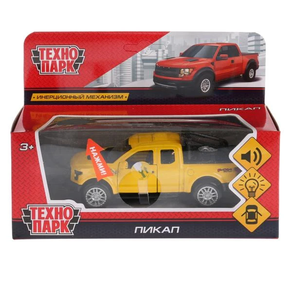 Машина металл "ПИКАП", длина 12см, свет+звук, инерция, в ассортименте,