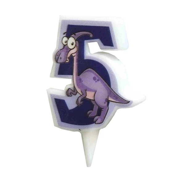 Свеча Цифра 5 Динозавр 5см Свеча Цифра 5 Динозавр 5см
