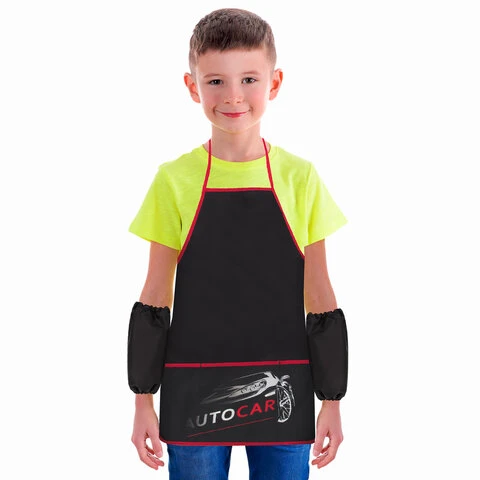 Фартук с нарукавниками BRAUBERG, 45x54 см, 3 кармана, Autocar, 270392