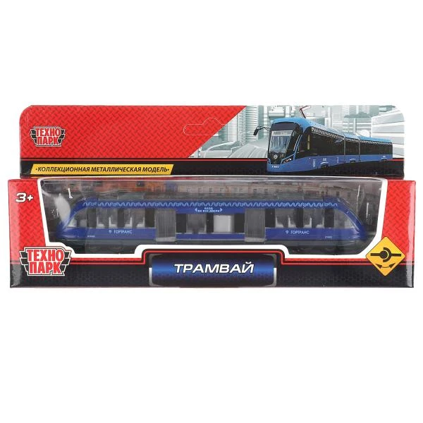 Машина металл МЕТРОПОЛИТЕН ТРАМВАЙ 16,5 см, син, Технопарк