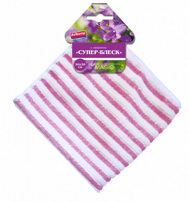 Салфетка из микрофибры АккуратЪ Home Magic супер-блеск 30х30см. 1 штука (3886)