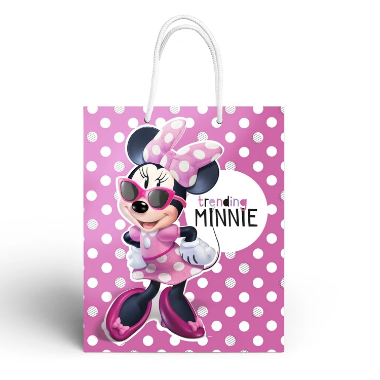 Minnie Mouse. Пакет подарочный большой (Best friends forever 3D, белый горох на