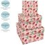 Набор квадратных коробок 3в1, MESHU "Strawberry",