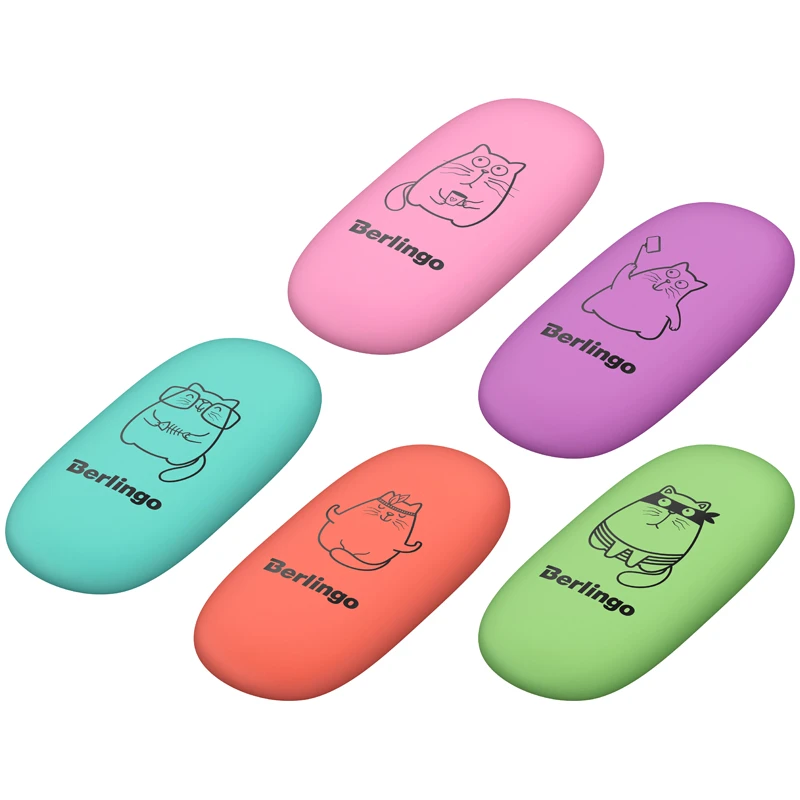 Ластик Berlingo "Lazy Cats", овальный, термопластичная резина, Ластик Berlingo "Lazy Cats", овальный, термопластичная резина,