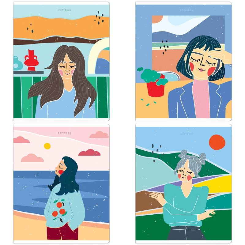 Тетрадь 48л., А5, клетка ArtSpace "Рисунки. Girls", эконом