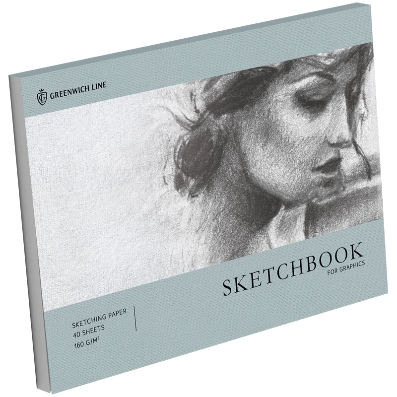 Скетчбук для графики и эскизов 40л., А4 Greenwich Line "Graphics. Graceful