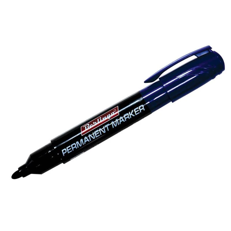 Маркер перманентный синий, пулевидный, 2мм: PM6103 штр.:  4260107452959