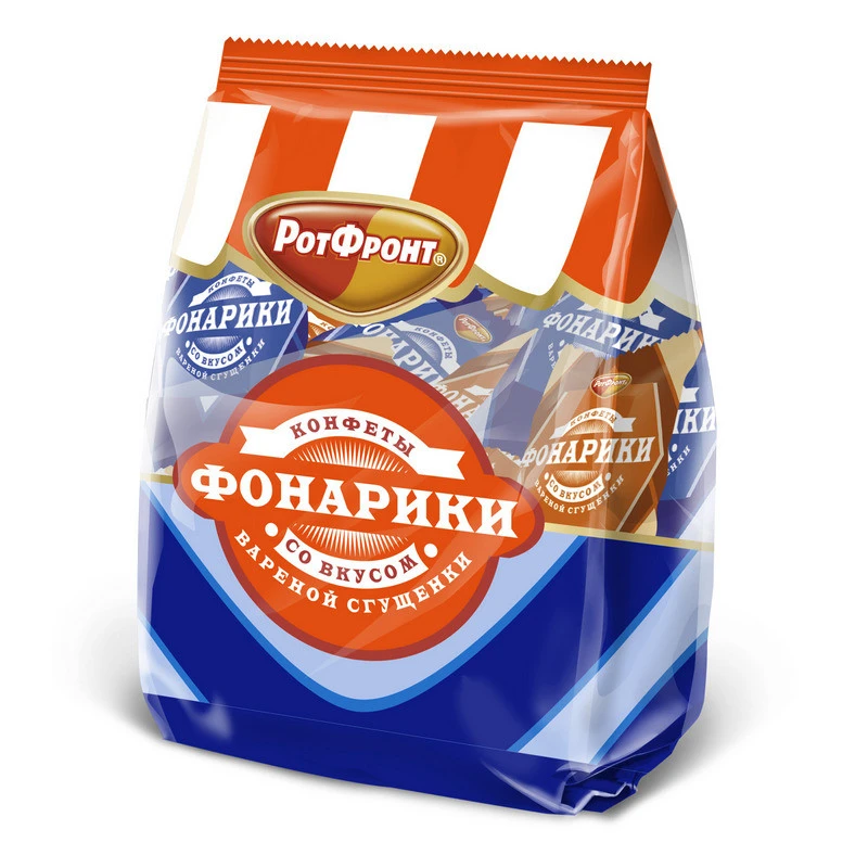 Конфеты Фонарики вкус варен.сгущенка, 200г Конфеты Фонарики вкус варен.сгущенка, 200г