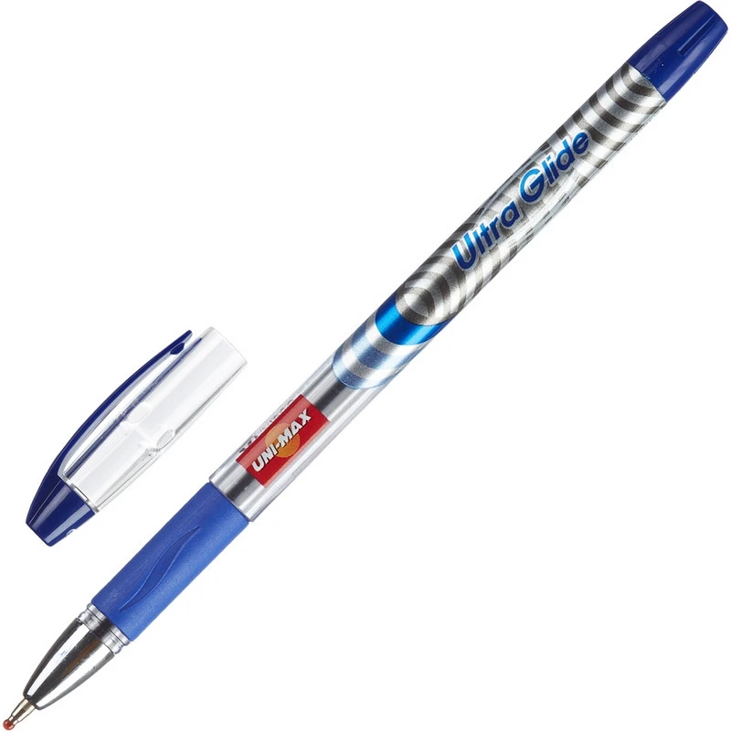 Ручка шариковая Unimax Ultra Glide 1мм син, масл, неавт, фольга Ручка шариковая Unimax Ultra Glide 1мм син, масл, неавт, фольга