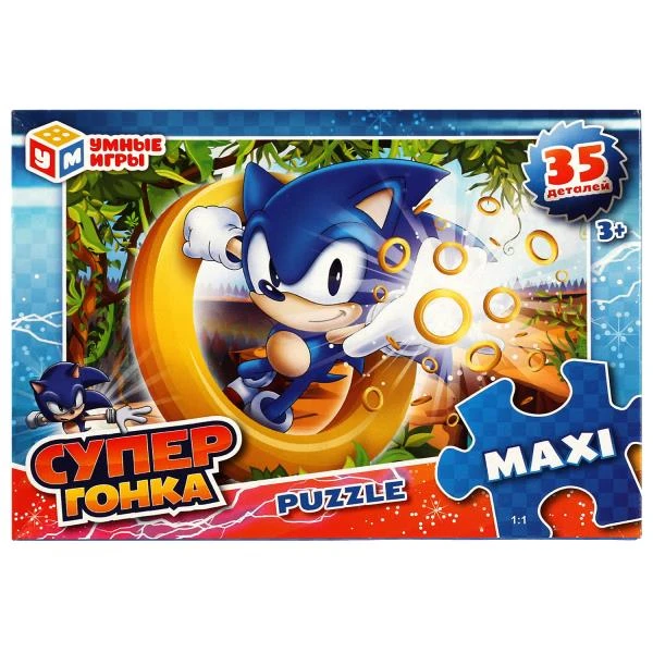 Супергонка. Макси-пазлы в коробке. Пазл 35 деталей. 180х127х35 мм. Умные игры Супергонка. Макси-пазлы в коробке. Пазл 35 деталей. 180х127х35 мм. Умные игры