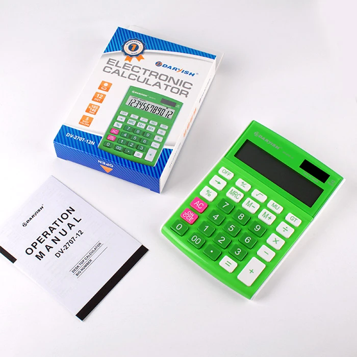 Калькулятор настольный 12 разр. "Darvish" 105*146*25мм зелёный