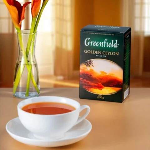 Чай GREENFIELD (Гринфилд) "Golden Ceylon", черный, листовой, 200 г, Чай GREENFIELD (Гринфилд) "Golden Ceylon", черный, листовой, 200 г,