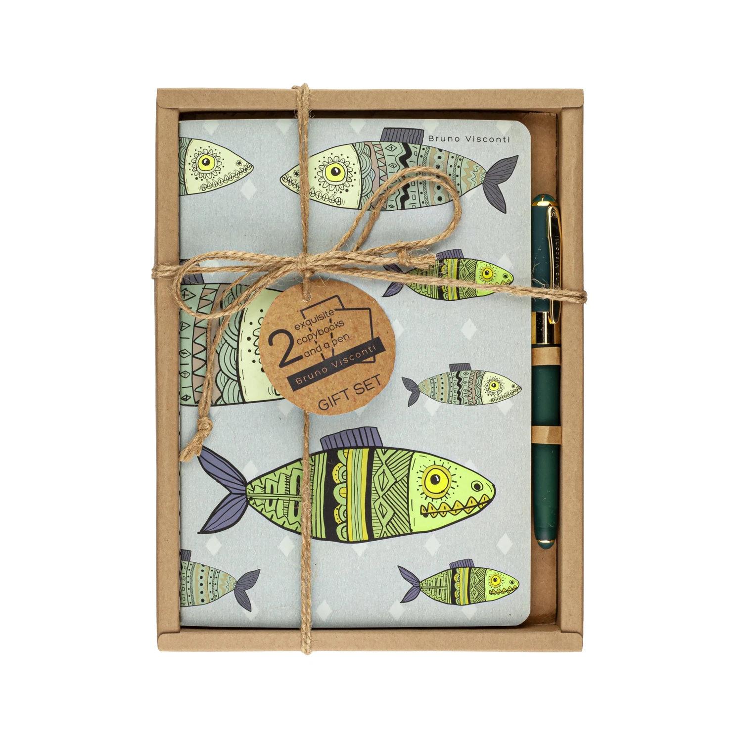 НАБОР ПОДАРОЧНЫЙ "РЫБА МОЯ!" (ДВЕ ТЕТРАДИ BV И РУЧКА) НАБОР ПОДАРОЧНЫЙ "РЫБА МОЯ!" (ДВЕ ТЕТРАДИ BV И РУЧКА)