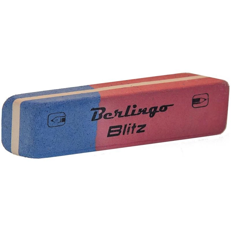 Ластик "Blitz", скошенный, комбинированный, натуральный каучук, Ластик "Blitz", скошенный, комбинированный, натуральный каучук,