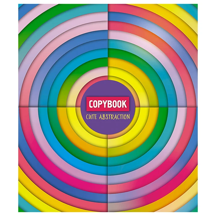 Тетрадь, А5, 48 л., в клетку, "Радужная мишень"