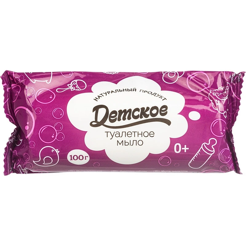 Мыло туалетное твёрдое Детское 100 гр.РМЗ штр. 4650060871711 Мыло туалетное твёрдое Детское 100 гр.РМЗ штр. 4650060871711