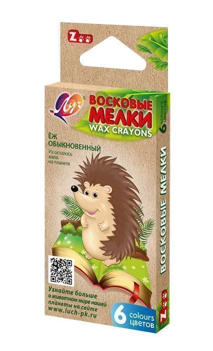 Набор воск. мелков ZOO 6 цв. шестигранные: 12С864-08 штр.: 4601185003860 Набор воск. мелков ZOO 6 цв. шестигранные: 12С864-08 штр.: 4601185003860