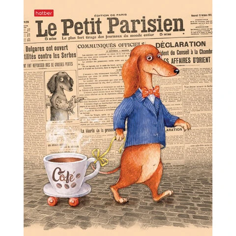 Тетрадь А5, 48 л., HATBER, скоба, клетка, обложка картон, ТаксаLIFE (5 видов в Тетрадь А5, 48 л., HATBER, скоба, клетка, обложка картон, ТаксаLIFE (5 видов в