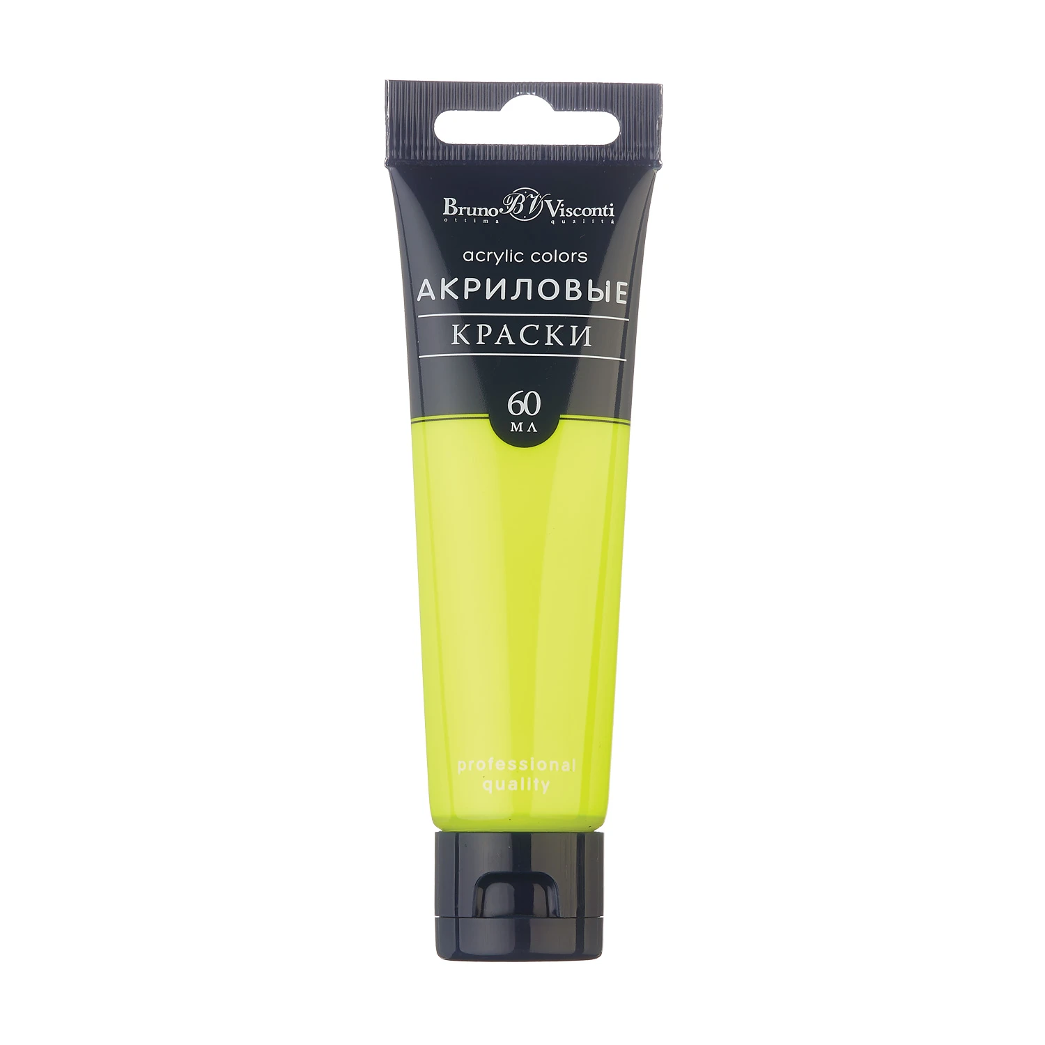АКРИЛОВАЯ КРАСКА, ЖЕЛТАЯ ФЛУОРЕСЦЕНТНАЯ, 60 МЛ