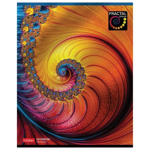 Тетрадь А5 48 л. HATBER скоба, клетка, металлизированный картон, Тетрадь А5 48 л. HATBER скоба, клетка, металлизированный картон,