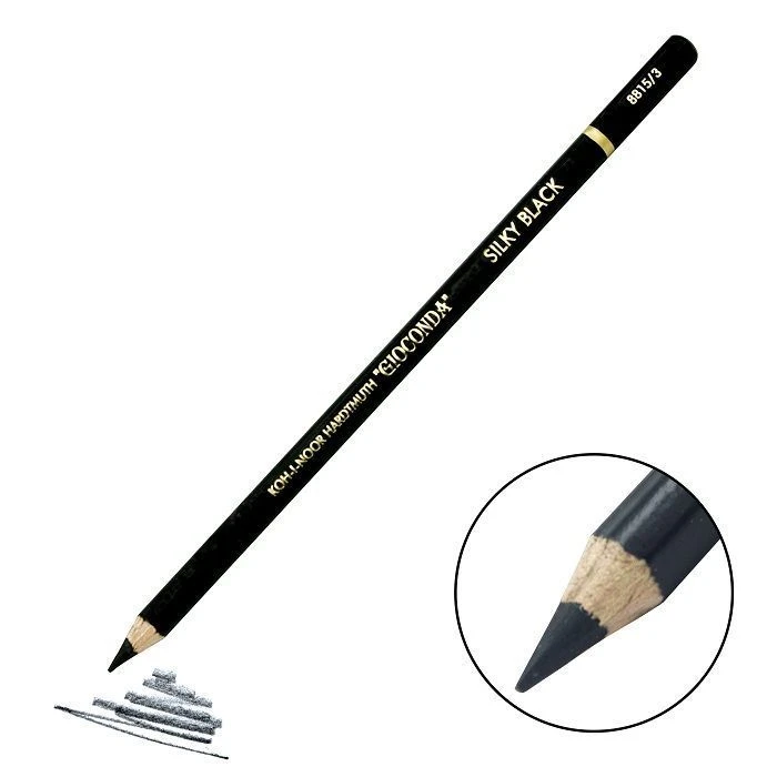 Карандаш цветной KOH-I-NOOR GIOCONDA SILKY 8815 Н черный матовый