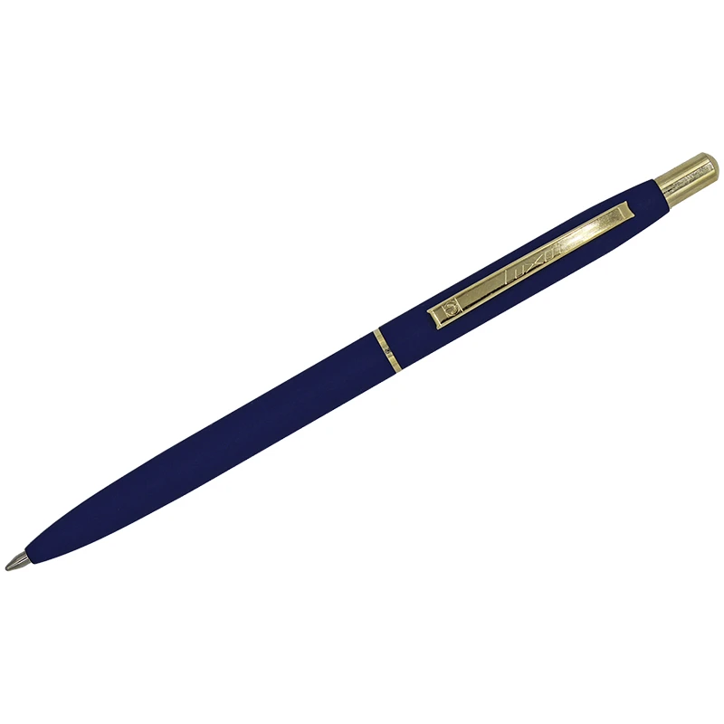 Ручка шариковая Luxor "Sterling" синяя, 1,0мм, корпус синий/золото, Ручка шариковая Luxor "Sterling" синяя, 1,0мм, корпус синий/золото,