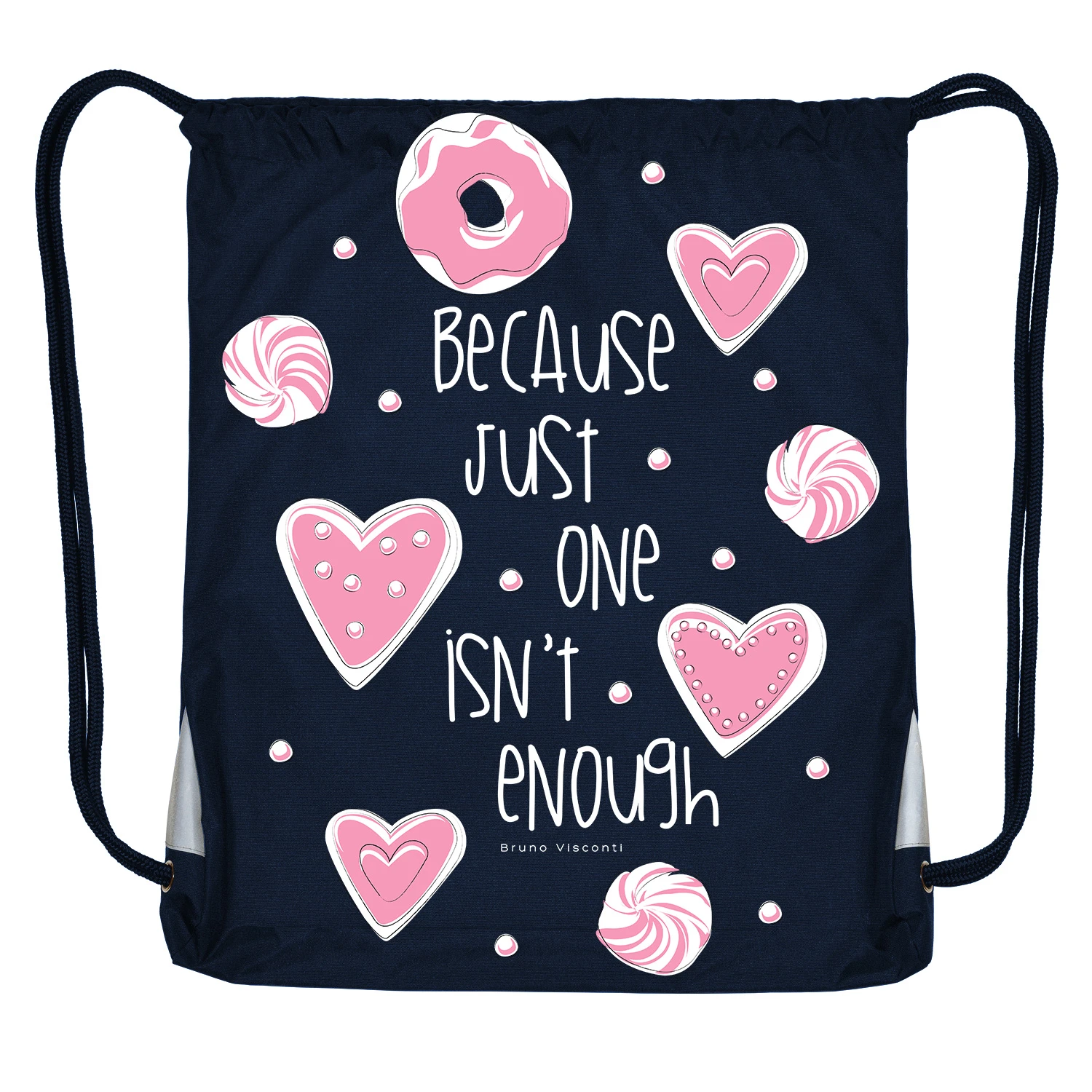 МЕШОК ДЛЯ ОБУВИ СИНИЙ "СЛАДКОЕ НАСТРОЕНИЕ" 35 х 45 см.