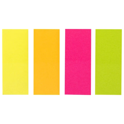 Закладки клейкие BRAUBERG НЕОНОВЫЕ бумажные, 50х20 мм, 4 цвета х 50 листов, Закладки клейкие BRAUBERG НЕОНОВЫЕ бумажные, 50х20 мм, 4 цвета х 50 листов,