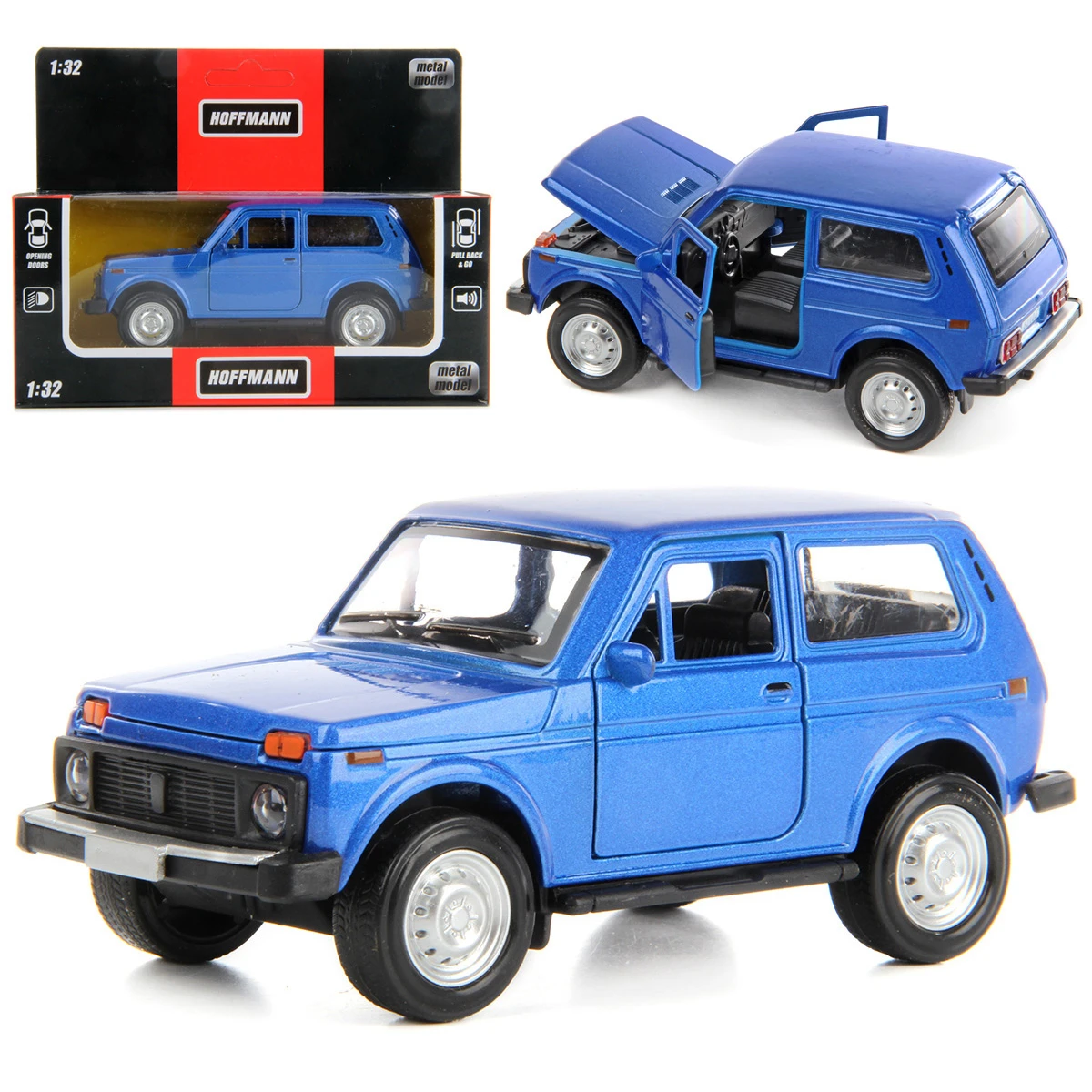 Машина металлическая РОССИЙСКИЙ АВТОПРОМ-NBL 1:32, звук/свет, двери и капот