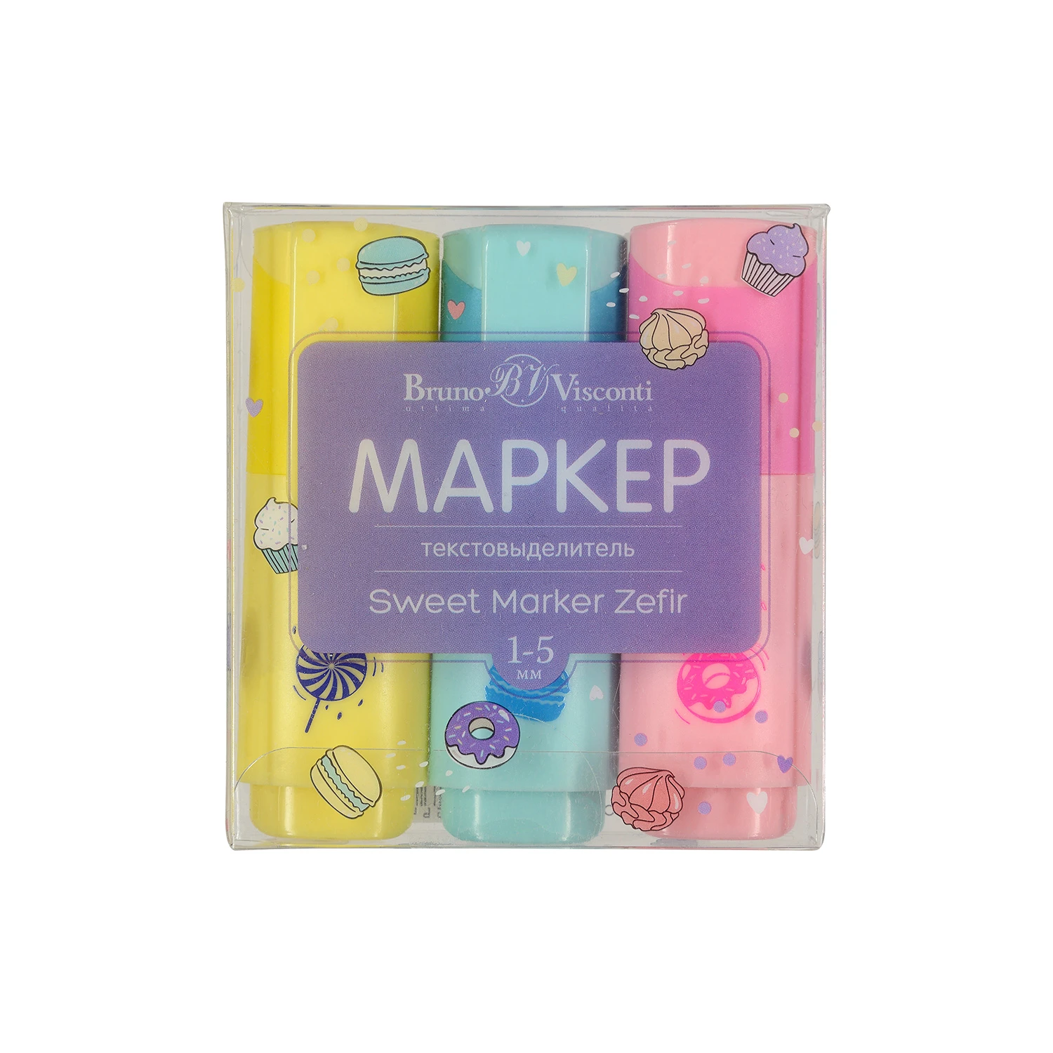 НАБОР ИЗ 3-х ТЕКСТОВЫДЕЛИТЕЛЕЙ "SWEET MARKER ZEFIR", ПАСТЕЛЬНЫЙ НАБОР ИЗ 3-х ТЕКСТОВЫДЕЛИТЕЛЕЙ "SWEET MARKER ZEFIR", ПАСТЕЛЬНЫЙ